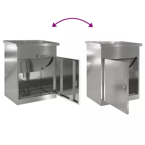  Csomagzáró doboz Fekete 47.5 x 38 x 59 cm Horganyzott acél