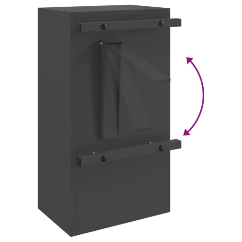  postaláda Fekete 30 x 23 x 55 cm Acél