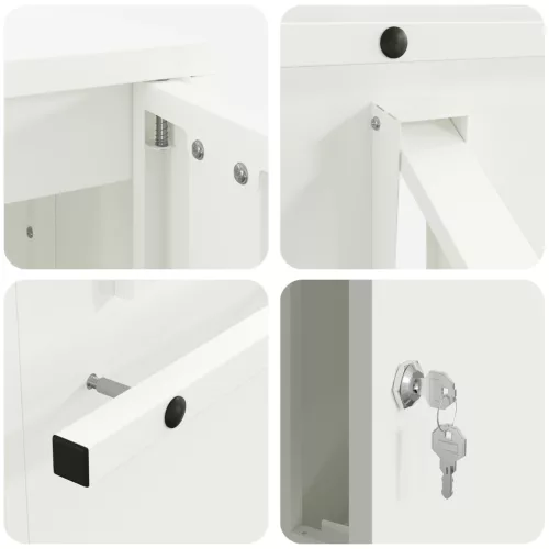  postaláda Fehér 30 x 23 x 55 cm Acél