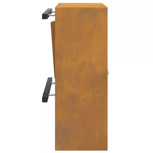  postaláda Rozsdás 30 x 23 x 55 cm időjárásálló acél