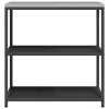  Konyhai tárolópolc polcokkal tárolóval Fekete 60 x 50 x 92 cm Acél