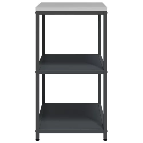  Konyhai tárolópolc polcokkal tárolóval Antracit 60 x 50 x 92 cm Acél