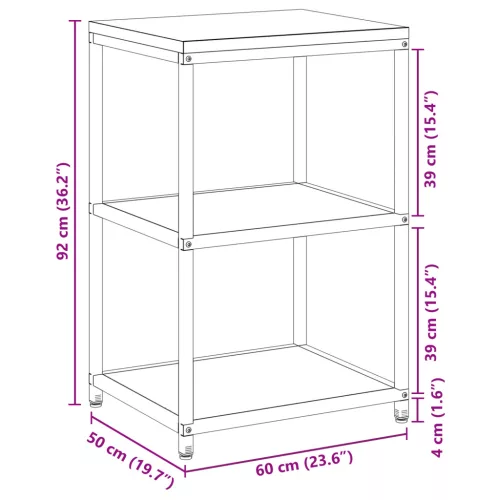  Konyhai tárolópolc polcokkal tárolóval Fehér 60 x 50 x 92 cm Acél