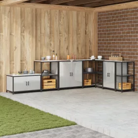    Konyhai tárolópolc Ezüst 60 x 50 x 92 cm Horganyzott acél