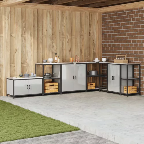  Konyhai tárolópolc Ezüst 60 x 50 x 92 cm Horganyzott acél