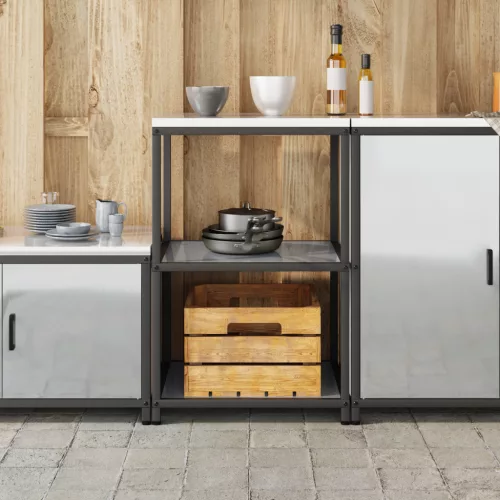  Konyhai tárolópolc Ezüst 60 x 50 x 92 cm Horganyzott acél