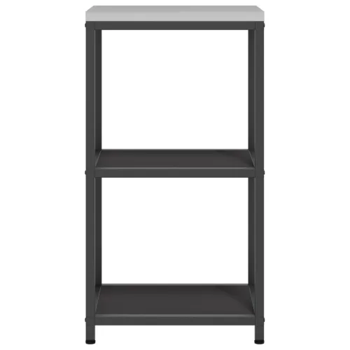  Konyhai tárolópolc polcokkal tárolóval Fekete 60 x 50 x 92 cm Acél