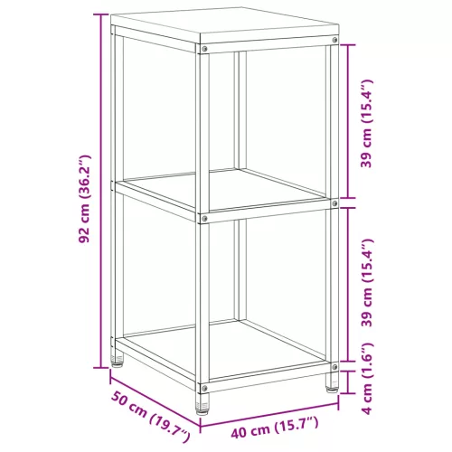  Konyhai tárolópolc polcokkal tárolóval Fehér 60 x 50 x 92 cm Acél