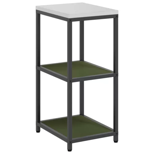  Konyhai tárolópolc polcokkal tárolóval Olívazöld 60 x 50 x 92 cm Acél