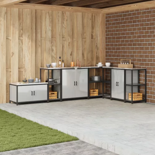  Konyhai tárolópolc Ezüst 60 x 50 x 92 cm Horganyzott acél