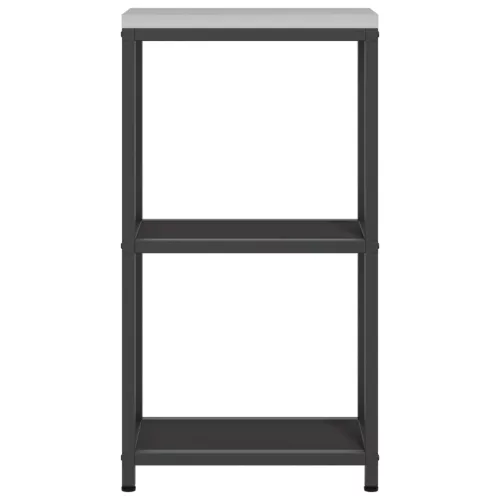  Konyhai tárolópolc polcokkal tárolóval Fekete 60 x 50 x 92 cm Acél