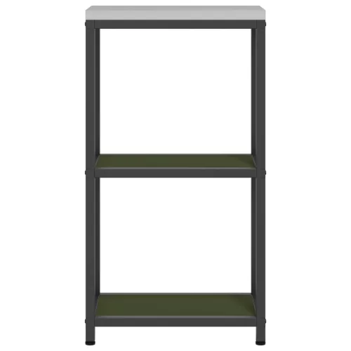  Konyhai tárolópolc polcokkal tárolóval Olívazöld 60 x 50 x 92 cm Acél