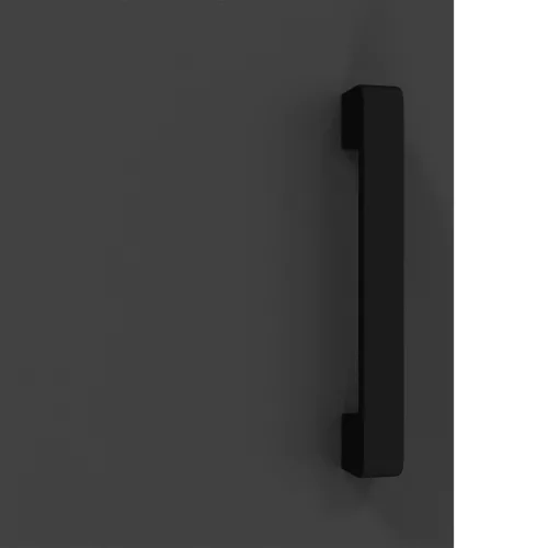  Konyhai tárolószekrény polcokkal tárolóval ajtóval Fekete 60 x 50 x 92 cm Acél