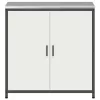  Konyhai tárolószekrény polcokkal tárolóval ajtóval Fehér 60 x 50 x 92 cm Acél