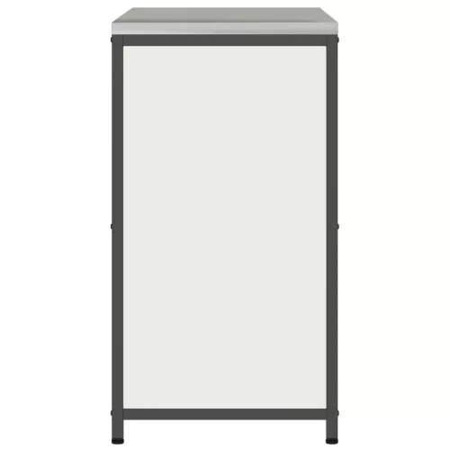  Konyhai tárolószekrény polcokkal tárolóval ajtóval Fehér 60 x 50 x 92 cm Acél