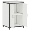  Konyhai tárolószekrény polcokkal tárolóval ajtóval Fehér 60 x 50 x 92 cm Acél