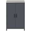  Konyhai tárolószekrény polcokkal tárolóval ajtóval Antracit 60 x 50 x 92 cm Acél