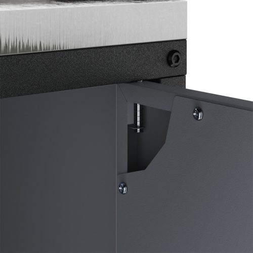  Konyhai tárolószekrény polcokkal tárolóval ajtóval Antracit 60 x 50 x 92 cm Acél