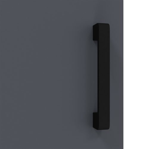  Konyhai tárolószekrény polcokkal tárolóval ajtóval Antracit 60 x 50 x 92 cm Acél