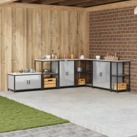    Konyhai tárolószekrény Ezüst 60 x 50 x 92 cm Horganyzott acél