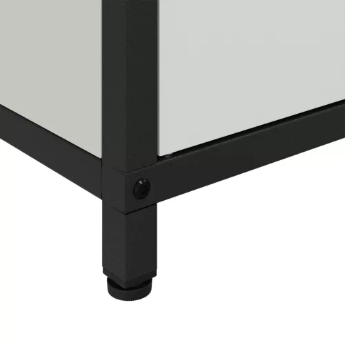  Konyhai tárolószekrény fiókkal polcokkal tárolóval ajtóval Fehér 60 x 50 x 92 cm Acél