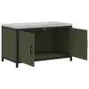  Konyhai tárolószekrény polcokkal tárolóval ajtóval Olívazöld 60 x 50 x 92 cm Acél