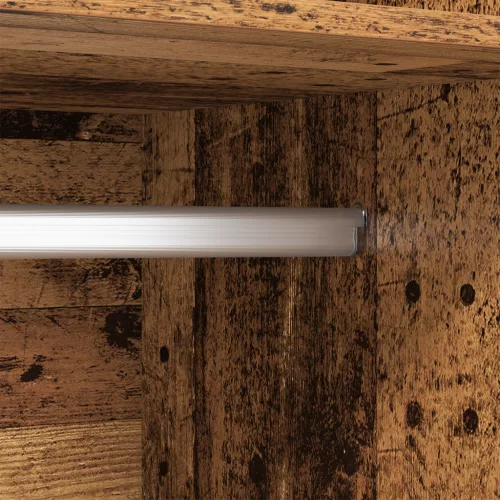  Ruhásszekrény polcokkal tárolóval Régi fa 50 x 50 x 200 cm Faanyag