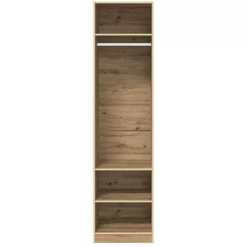  Ruhásszekrény polcokkal tárolóval kézműves tölgy 50 x 50 x 200 cm Faanyag