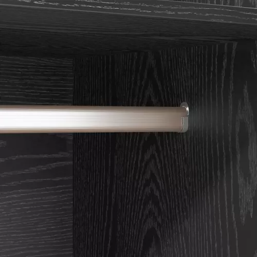  Ruhásszekrény polcokkal tárolóval Musta tammi 50 x 50 x 200 cm Faanyag