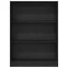  Könyvszekrény Musta tammi 80 x 24 x 109 cm Forgácslemez
