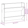  Fali cipőtartók polcokkal Egyéb tárolóval 2 pcs Öreg fa 60 x 18 x 60 cm Faanyag