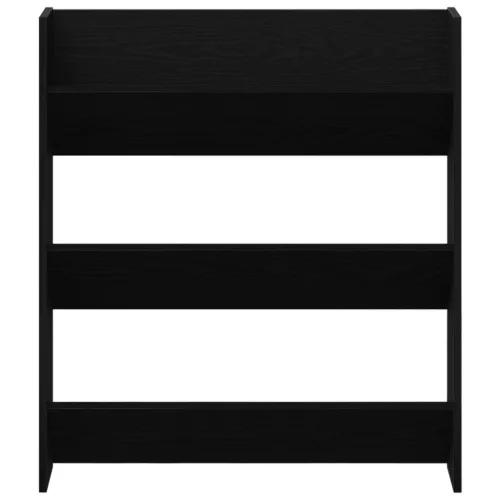  Fali cipőtartók 2 pcs Musta tammi 60 x 18 x 60 cm Faanyag