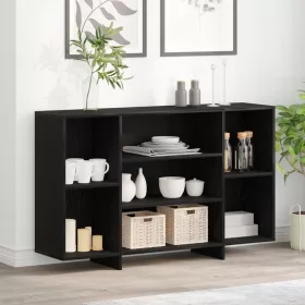  Széf polcokkal Musta tammi 120 x 30 x 75 cm Faanyag