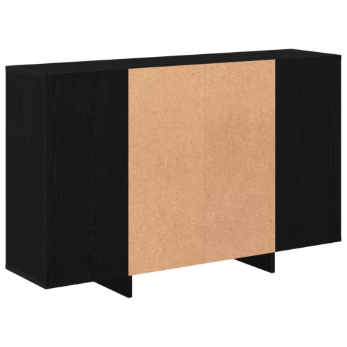  Széf polcokkal Musta tammi 120 x 30 x 75 cm Faanyag