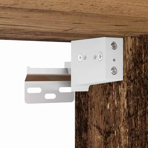  LED Tükörszekrény polcokkal Régi fa 100 x 12 x 45 cm Faanyag