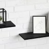  Polcos könyvespolc 4 pcs Fekete 80 x 20 x 1,5 cm Faanyag