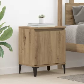    Artisan tölgy éjjeli asztal Artisan tölgy Mérnöki fa, Fém