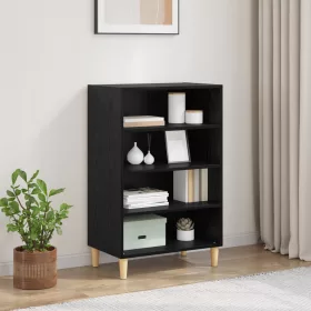  Széf polcokkal Musta tammi 57 x 35 x 90 cm Faanyag