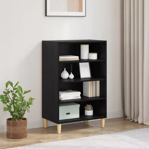  Széf polcokkal Musta tammi 57 x 35 x 90 cm Faanyag