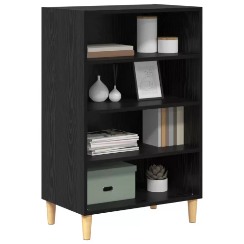  Széf polcokkal Musta tammi 57 x 35 x 90 cm Faanyag