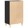  Széf polcokkal Musta tammi 57 x 35 x 90 cm Faanyag