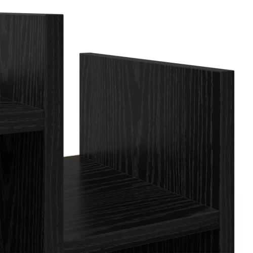  Oldalsó szekrény polcokkal Musta tammi 60 x 26 x 60 cm Faanyag