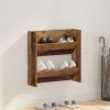  Fali cipőtartók polcokkal Egyéb tárolóval Öreg fa 60 x 18 x 60 cm Faanyag