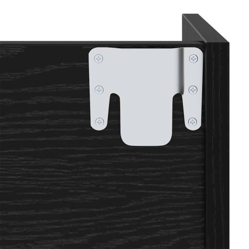  Fali cipőtartók 2 pcs Musta tammi 60 x 18 x 60 cm Faanyag