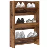  Fali cipőtartók polcokkal Egyéb tárolóval Öreg fa 60 x 18 x 60 cm Faanyag