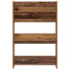  Fali cipőtartók polcokkal Egyéb tárolóval 2 pcs Öreg fa 60 x 18 x 60 cm Faanyag