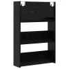  Fali cipőtartók polcokkal Egyéb tárolóval Musta tammi 60 x 18 x 60 cm Faanyag