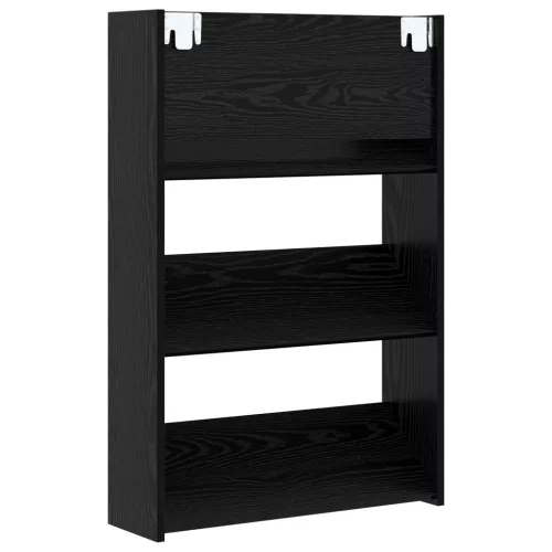  Fali cipőtartók polcokkal Egyéb tárolóval Musta tammi 60 x 18 x 60 cm Faanyag