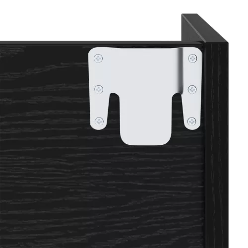  Fali cipőtartók polcokkal Egyéb tárolóval Musta tammi 60 x 18 x 60 cm Faanyag