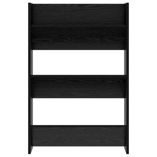  Fali cipőtartók 2 pcs Musta tammi 60 x 18 x 60 cm Faanyag